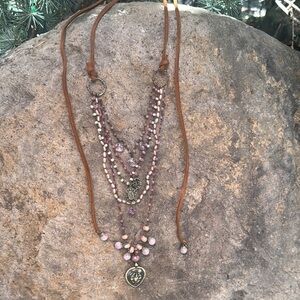Elegant Multi-Layered Love heals Beaded Necklace